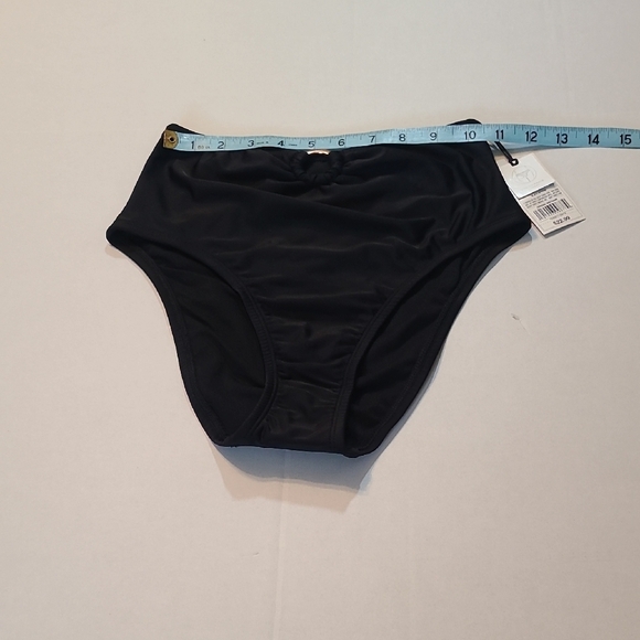 Shade & Shore Womens Black High-Waisted Bikini Bottom NWT Small High Leg - Picture 5 of 8